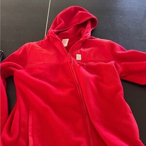 Topo Designs Bright Red Hooded Performance Jacket